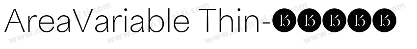 AreaVariable Thin字体转换